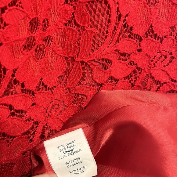 J. Crew Red Lace Mini short sleeve dress women’s size 4 - Picture 5 of 6